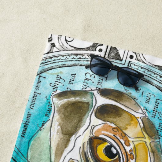 Zee  Waterverf Kaart wit Strandlaken (In situ)