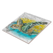 Zee  Waterverf Kaart wit Tegeltje (Zijkant)