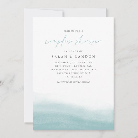 Zee-Waterverf-paar voor kusten Kaart (Voorkant)