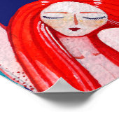 zee waterverf patroon poster (Hoek)