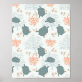 Zee Waterverf schilderen met rooster Poster (Voorkant)