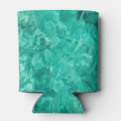 Zee Wave: Turquoise vloeibare achtergrond Blikjeskoeler (Achterkant)