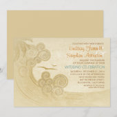 Zee Waves Beach bruiloft uitnodigingen (Voorkant / Achterkant)