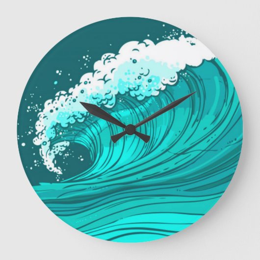 Zee Waves Clock Grote Klok (Voorkant)