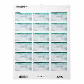 Zee Waves Hand Script Text Elegant Moderne Address Etiket (Full Sheet)