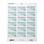 Zee Waves Handgeschreven Script Text Elegant Addre Etiket (Full Sheet)