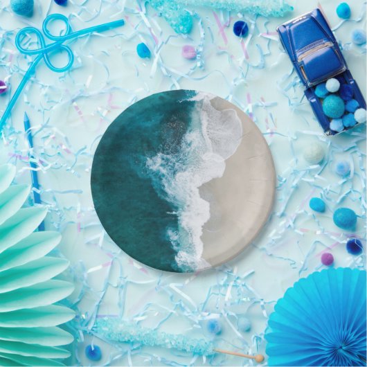 Zee Waves - Maldiven Shore Papieren Bordje (Feest)
