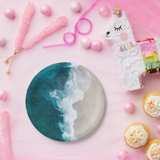 Zee Waves - Maldiven Shore Papieren Bordje (Feest)