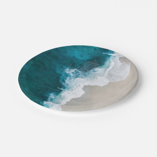 Zee Waves - Maldiven Shore Papieren Bordje (Gekanteld)