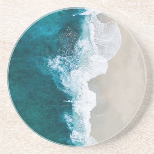 Zee Waves - Maldiven Shore Zandsteen Onderzetter (Voorkant)