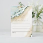 Zee Waves Sand Beach Advice for Mum Baby shower Informatiekaartje (Staand voorkant)