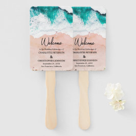 Zee Waves & Sand Beach Bruiloft Handwaaier