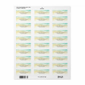Zee Waves Tropical Beach Wedding Etiket (Full Sheet)