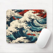 Zee Waves Ukiyo-e Muismat (Met muis)