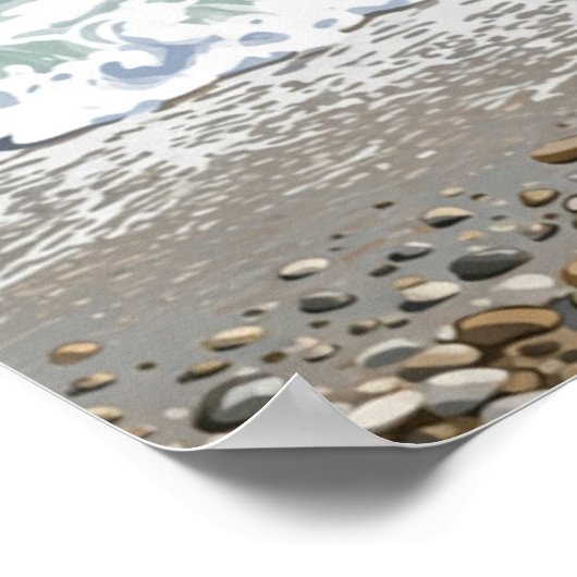 Zee Waves Wall Art Poster (Hoek)