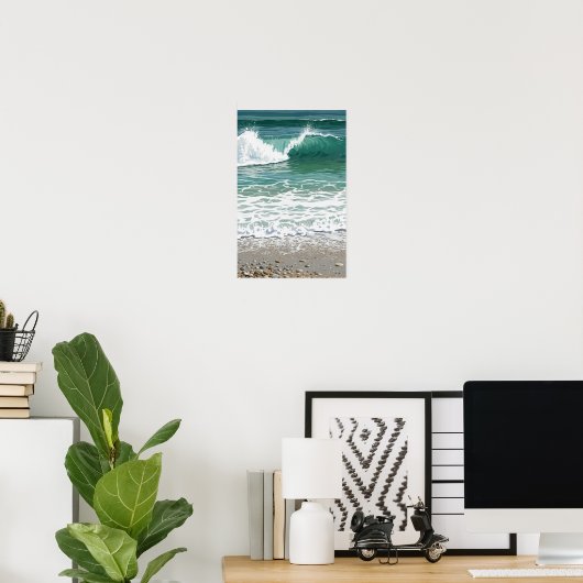 Zee Waves Wall Art Poster (Thuiskantoor)