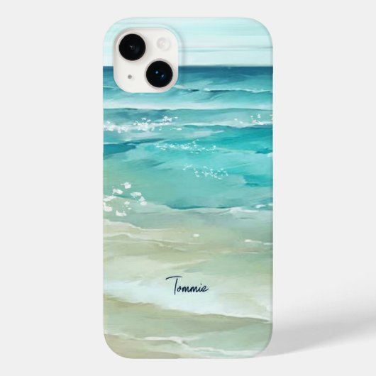 Zee Waves Waterverf Tropische Oceaan Case-Mate iPhone Case (Achterkant)