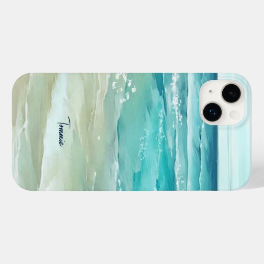 Zee Waves Waterverf Tropische Oceaan Case-Mate iPhone Case (Achterkant (horizontaal))