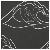 Zee Waves White Contour Surfting Artistic Summer Stof (Close Up)