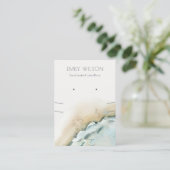 Zee Waves Zand Beach Earning Ketting Display Visitekaartje (Staand voorkant)