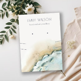 Zee Waves Zand Beach Earning Ketting Display Visitekaartje