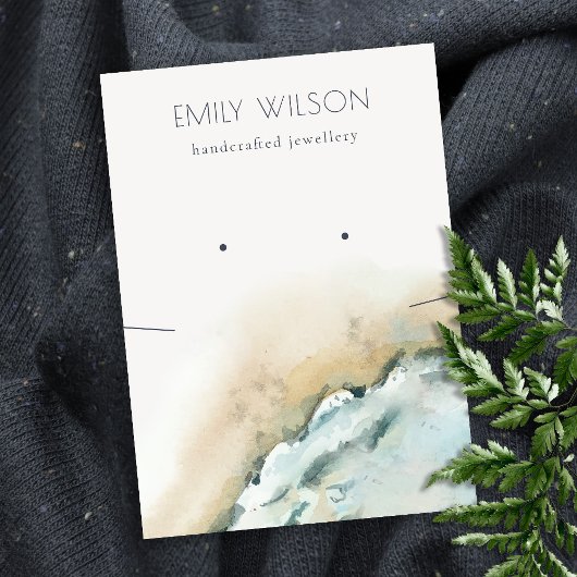 Zee Waves Zand Beach Earning Ketting Display Visitekaartje