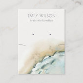 Zee Waves Zand Beach Earning Ketting Display Visitekaartje (Voorkant)