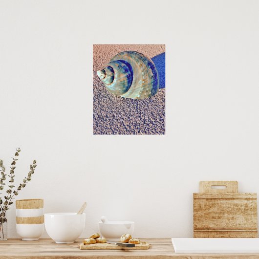 Zee Welk Seashell Poster (Keuken)