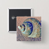Zee Welk Seashell Vierkante Button 5,1 Cm (Voorkant /achterkant)