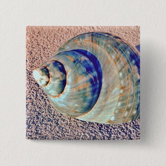 Zee Welk Seashell Vierkante Button 5,1 Cm (Voorkant)