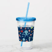Zee wereld acryl drinkbeker (Achterkant)
