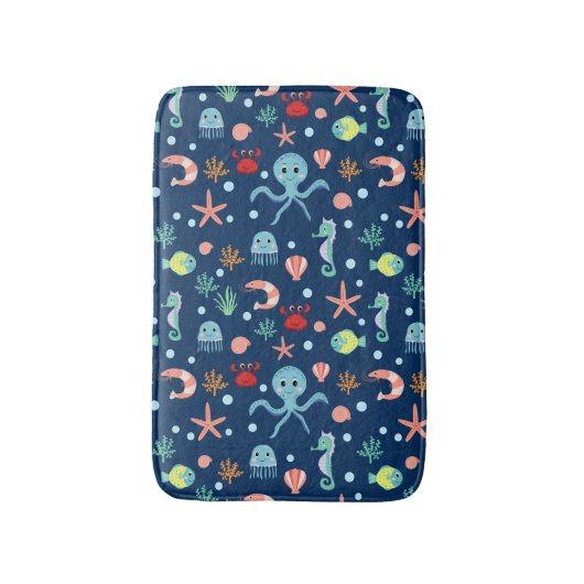 Zee wereld badmat (Voorkant Verticaal)