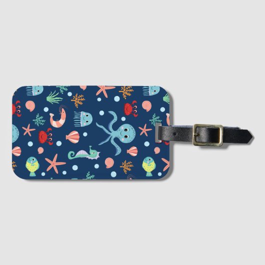 Zee wereld bagagelabel (Voorkant (horizontaal))