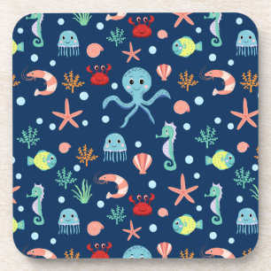 Zee wereld bier onderzetter