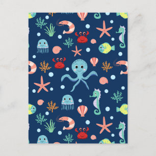 Zee wereld briefkaart