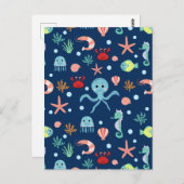 Zee wereld briefkaart (Voorkant / Achterkant)