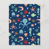 Zee wereld briefkaart (Voorkant)