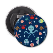 Zee wereld button flesopener (Voorkant)