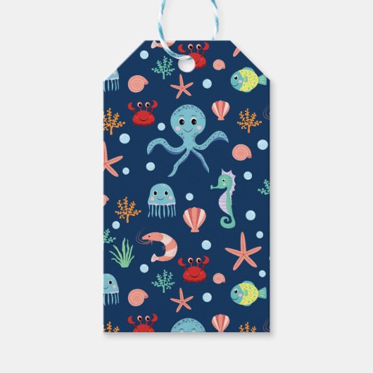 Zee wereld cadeaulabel (Voorkant)