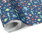 Zee wereld cadeaupapier (Rol Hoek)