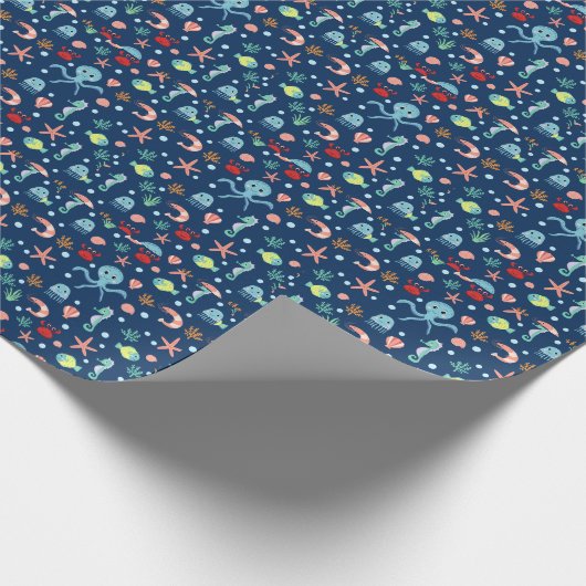 Zee wereld cadeaupapier (Hoek)