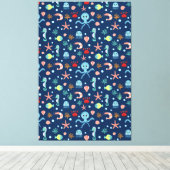 Zee wereld canvas afdruk (Insitu (Houten vloer))