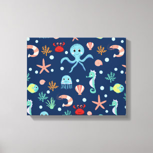 Zee wereld canvas afdruk