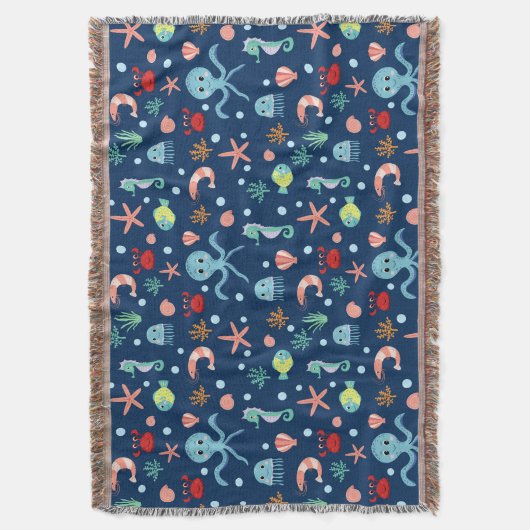 Zee wereld deken (Voorkant Verticaal)