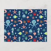 Zee wereld feestdagenkaart (Voorkant)