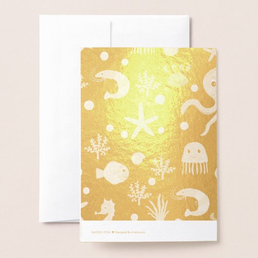 Zee wereld folie kaarten (Met envelop)