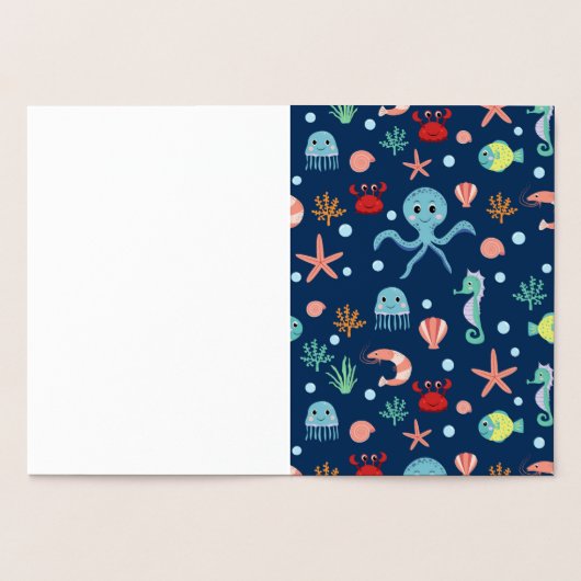 Zee wereld folie kaarten (Binnen)