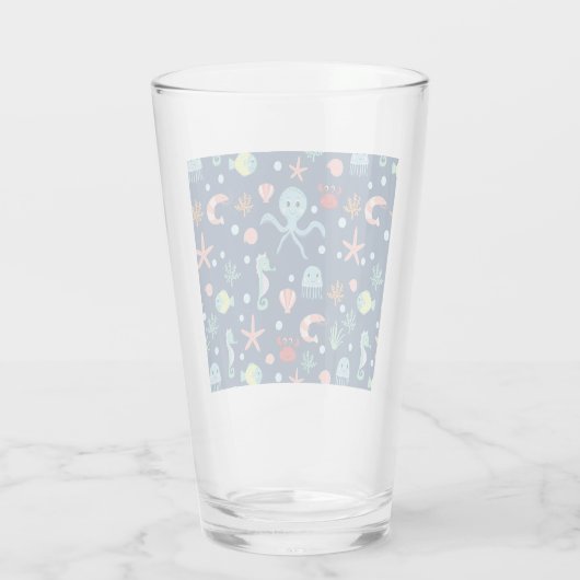 Zee wereld glas (Achterkant)