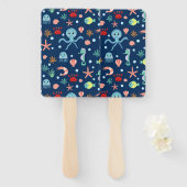 Zee wereld handwaaier (Voorkant en achterkant)