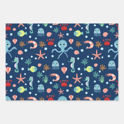 Zee wereld inpakpapier vel (Voorkant 2)